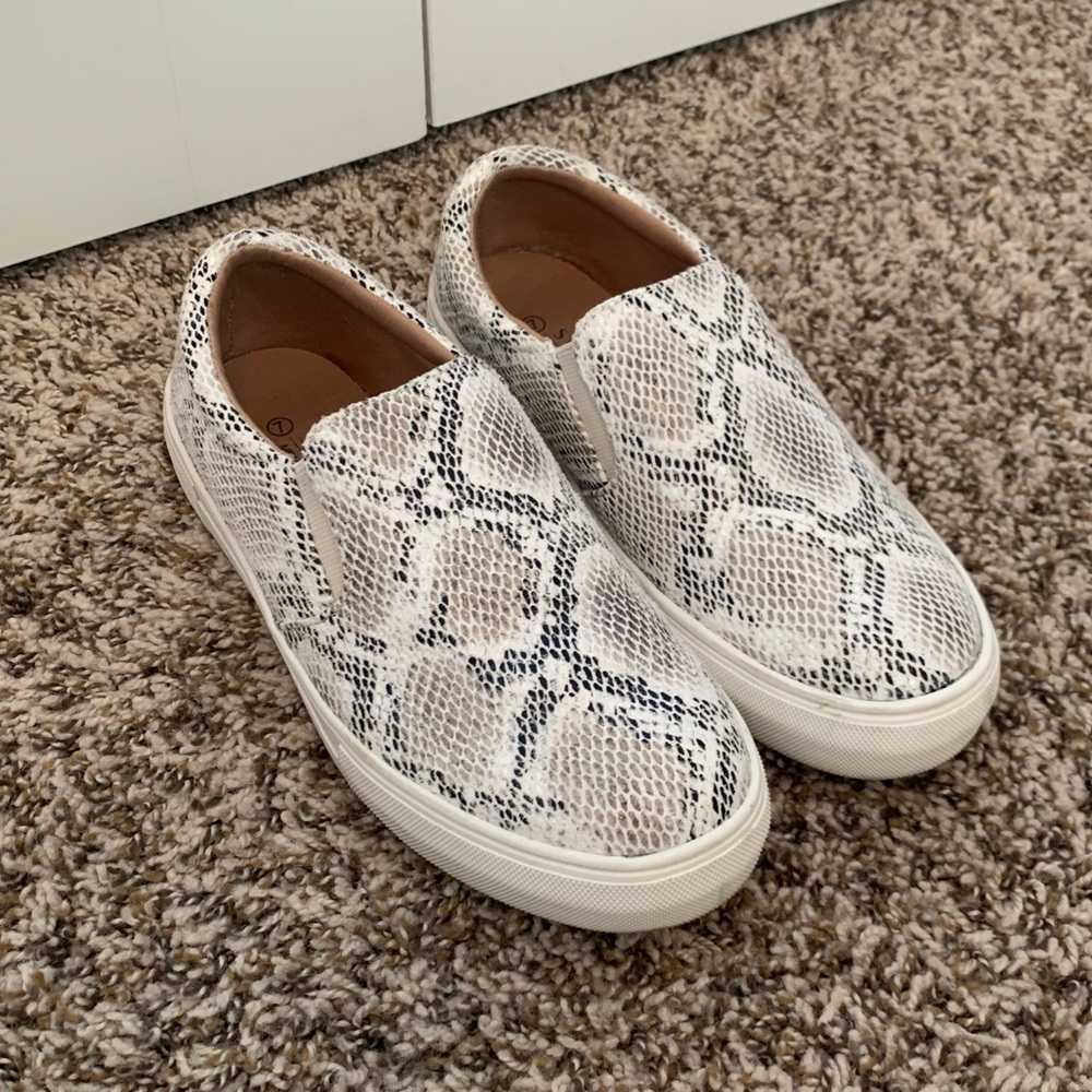 Snake print shoes